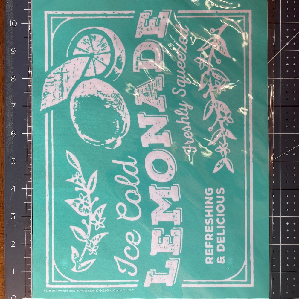 NEW Chalk Couture B Size Transfer - Lemonade Stand - B2226355